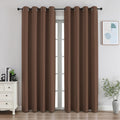 Brown Blackout Curtains 90 in Length - Thermal Insulated Room