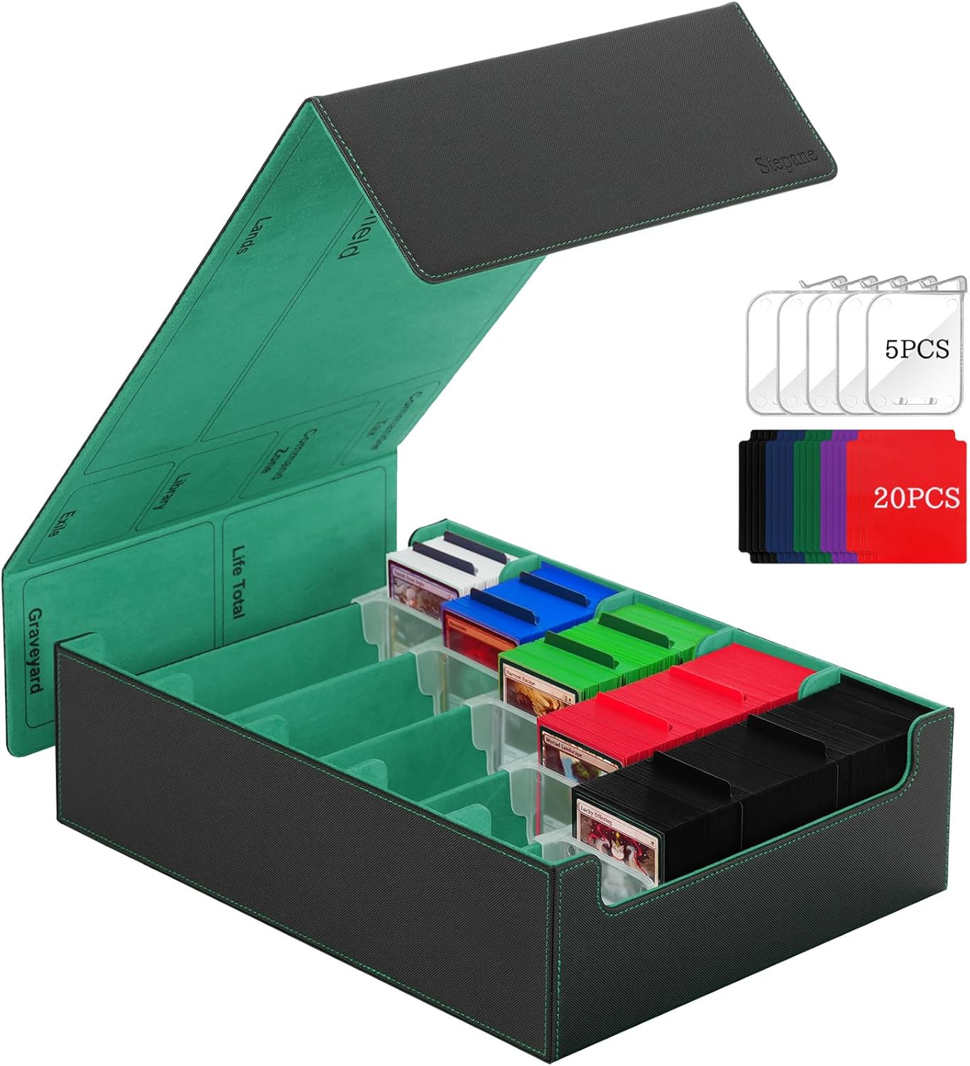 5 Row Trading Card Storage Box for YuGiOh, MTG, TCG - 3800+ Cards