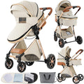 2 in 1 Baby Stroller with Bassinet Convertible Reversible Pram
