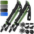 Foldable Hiking Poles with Cork Grip - Compact Adjustable Trekking