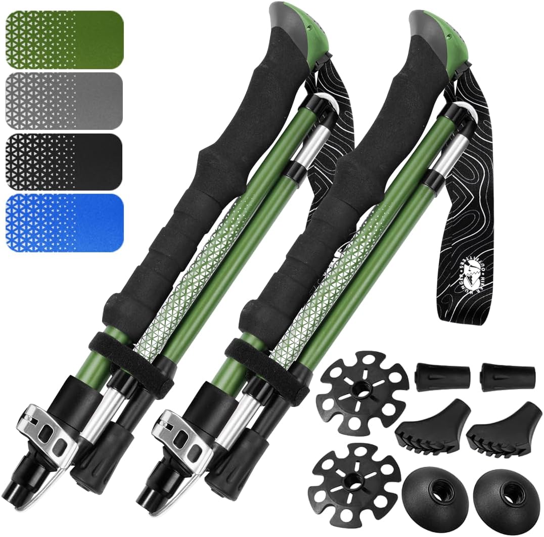 Premium Foldable Hiking Poles - Lightweight Trekking Sticks