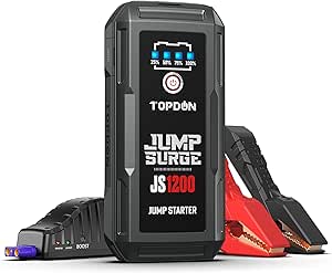 Jump Starter Car Battery Charger - TOPDON JUMPSURGE1200 Review