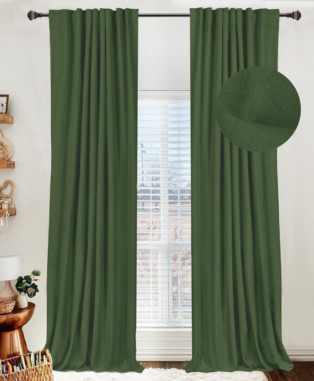 100% Blackout Curtains for Bedroom and Living Room 84 in Long