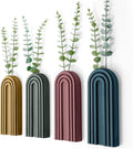 Wood Wall Planter 4 Pack - Boho Indoor Hanging Vases for Walls