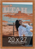 wallsthatspeak 20x27 Light Walnut Rustic Pine Picture Frame - Clean