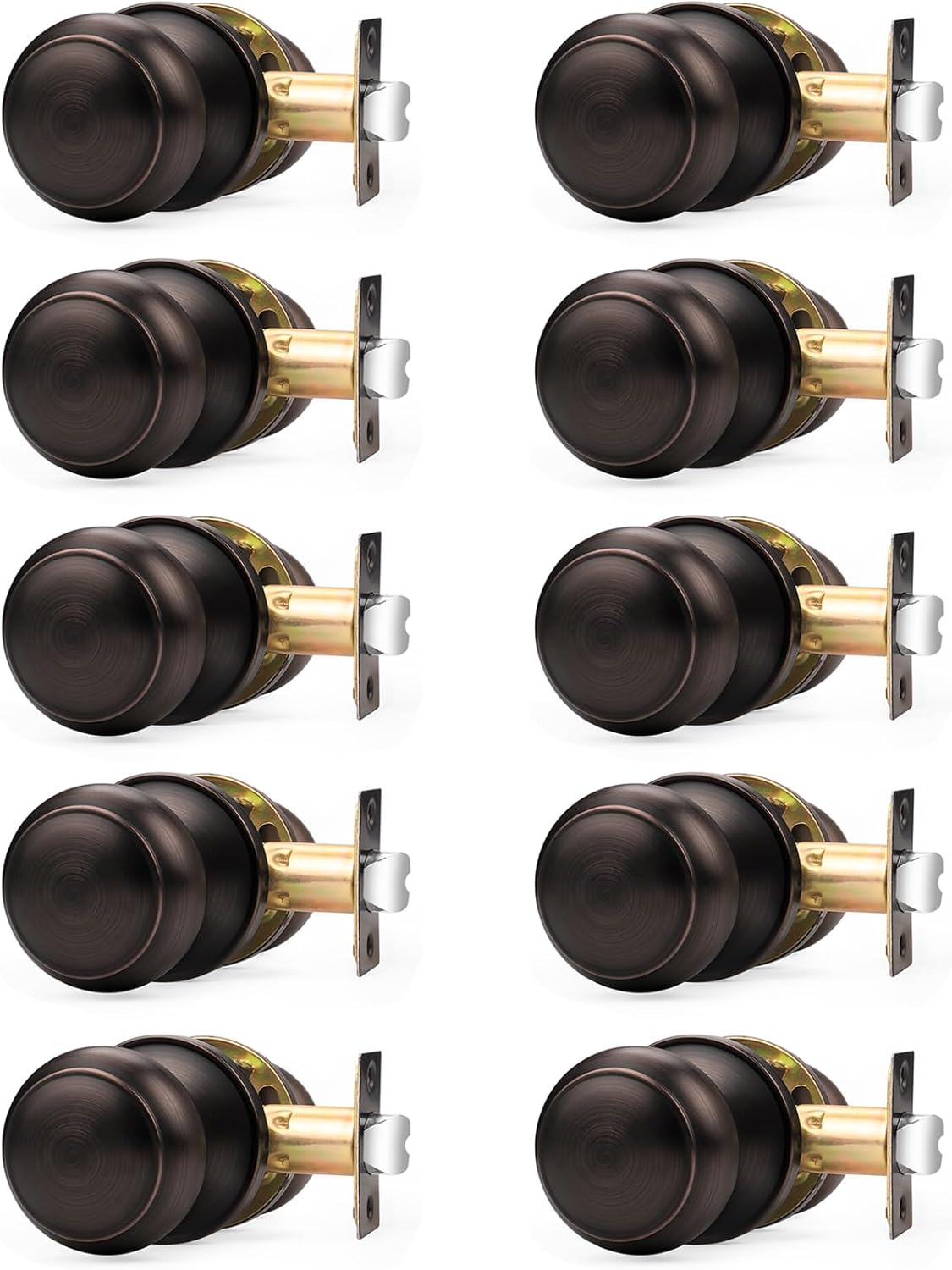 Probrico Interior Closet Door Knob Set in Oil Rubbed Bronze Finish