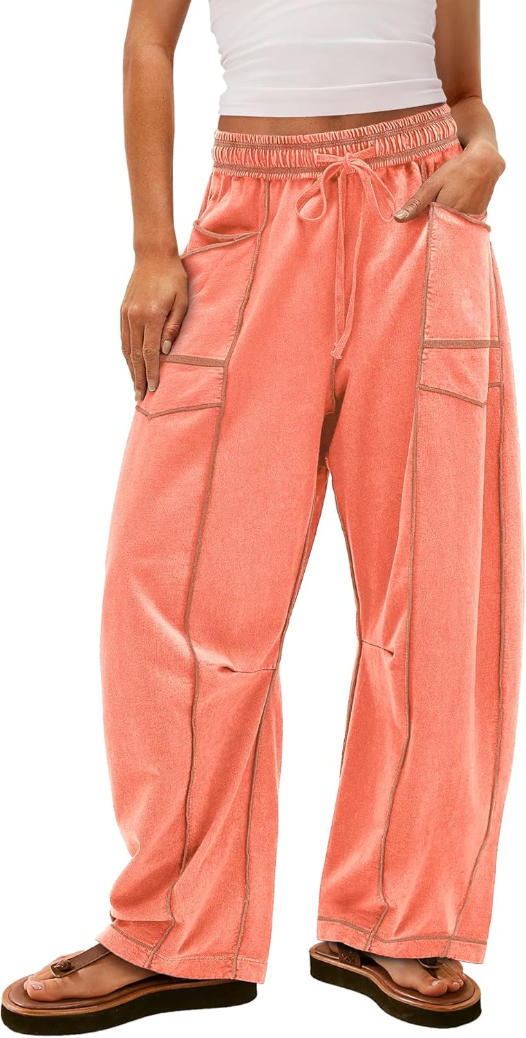 Yanekop Womens Baggy Wide Leg Pants for Casual Fall Wear