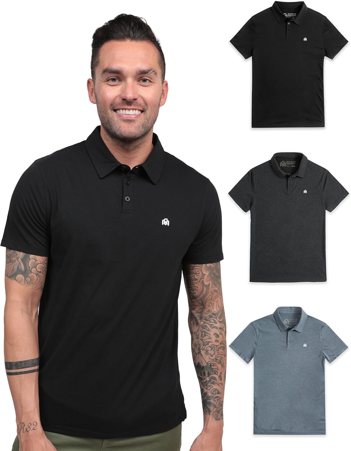 Slim Fit Short Sleeve Polo Shirts for Men - Stylish Comfort