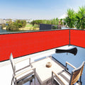 Zip Cable Ties and 4 ft x 9 ft Red Privacy Screen Fence Panel