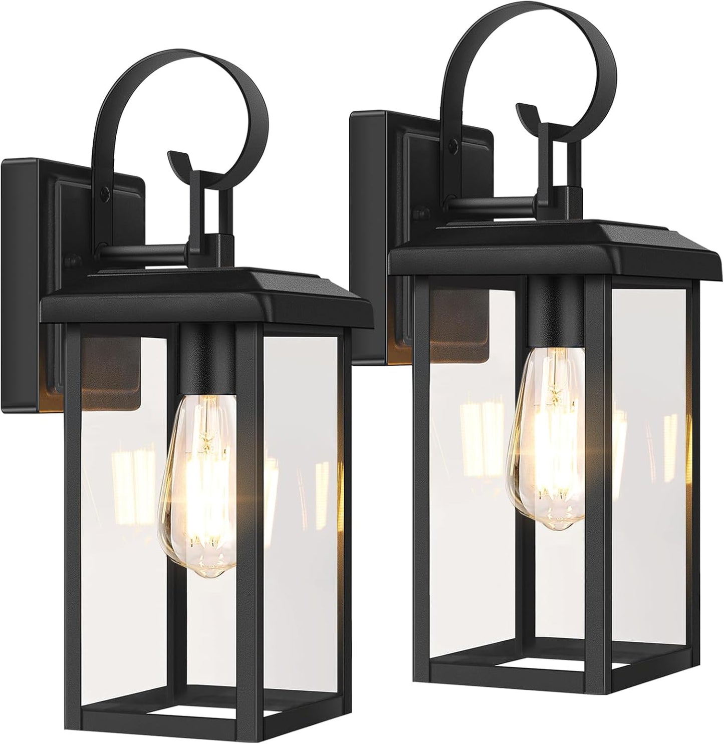 Outdoor Wall Light Fixtures for Modern Homes - 2-Pack Set