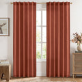 MIULEE Faux Linen Curtains 84 Inch Length for Stylish Decor