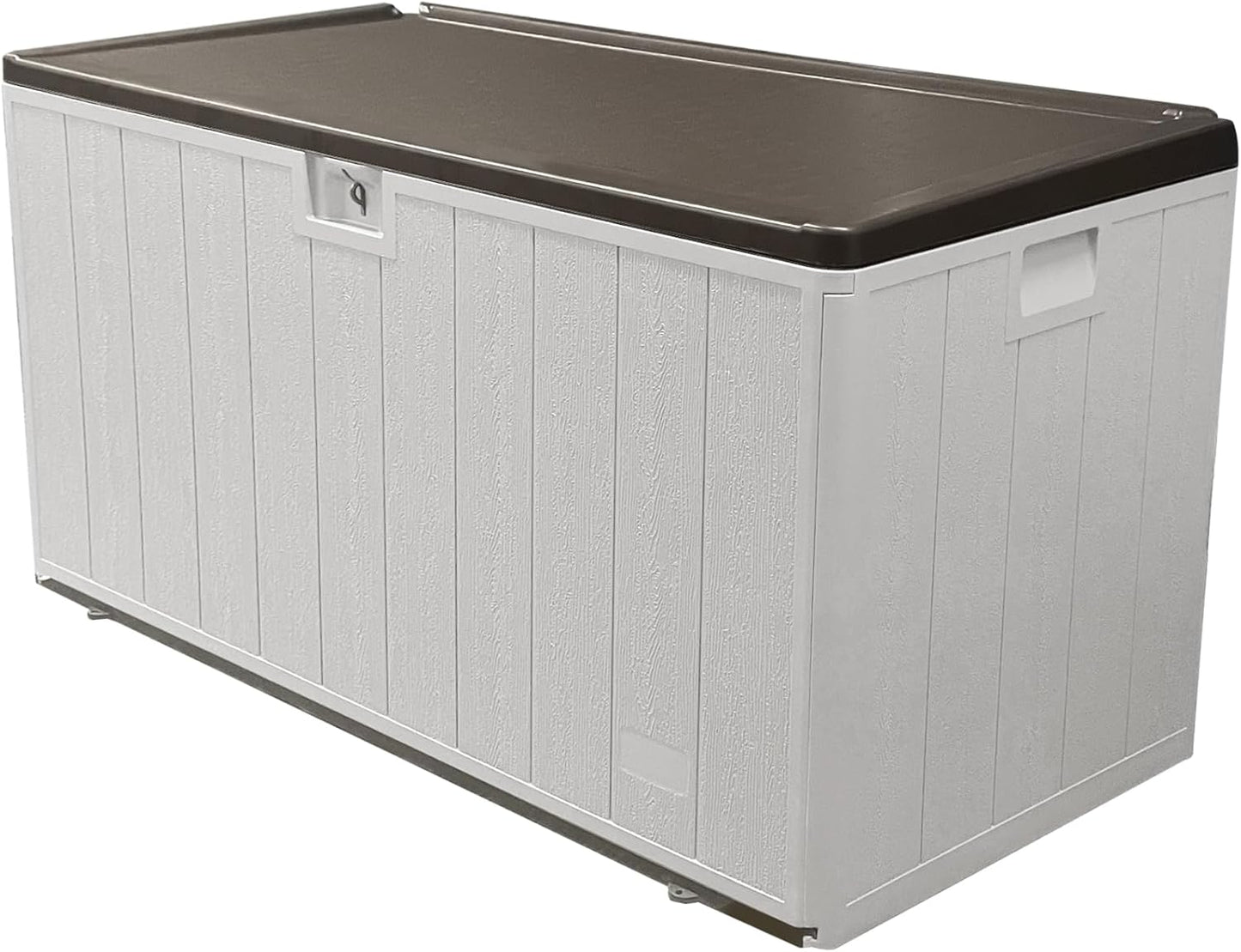 Premium Pro Edition 110 Gallon Lockable Resin Deck Box for Storage