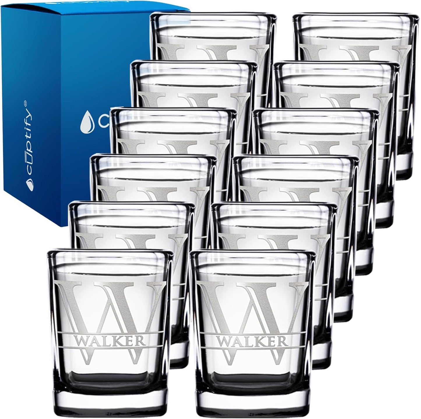 Personalized Square Shot Glasses Set of 12 for Unique Gifts