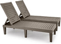 Chaise Outdoor Lounge Chairs with Adjustable Backrest - Poolside