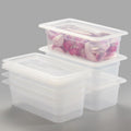 1/3 Size 4in Deep Food Pan 6-Pack with Handled Lid - Stackable Storage