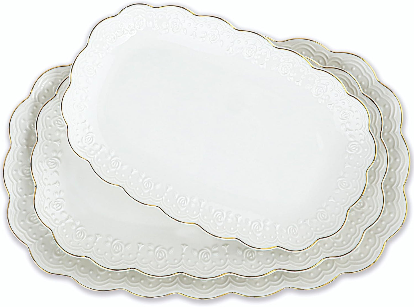 Kassel Ceramic Serving Platter Set for Elegant Entertaining