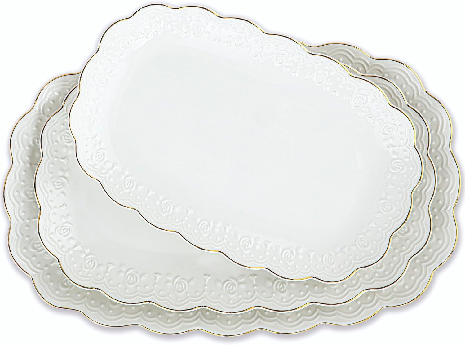 Kassel Ceramic Serving Platter Set for Elegant Entertaining