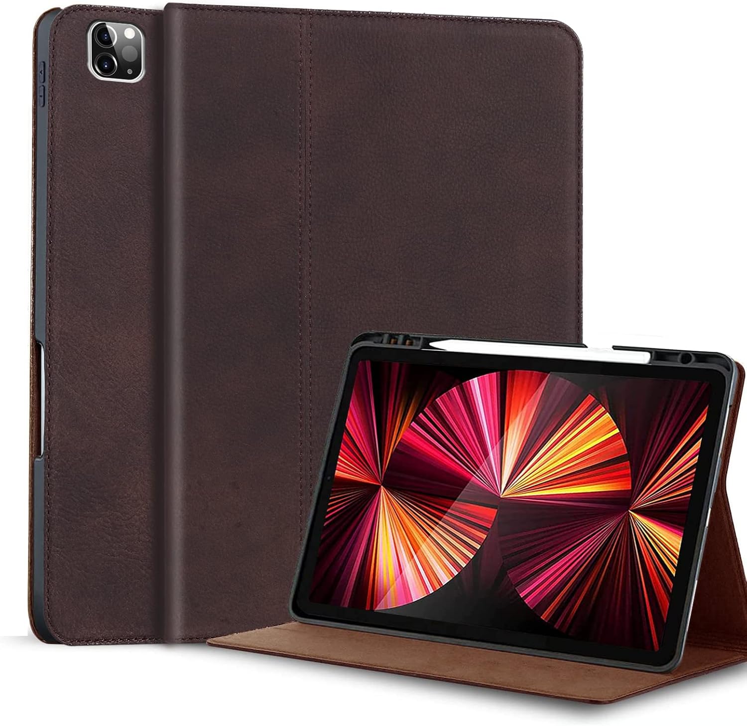 Genuine Leather Case for iPad Pro 11 Inch with Pencil Holder