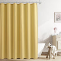 Naturoom Yellow Linen Shower Curtain 72x72 - Boho Farmhouse Look