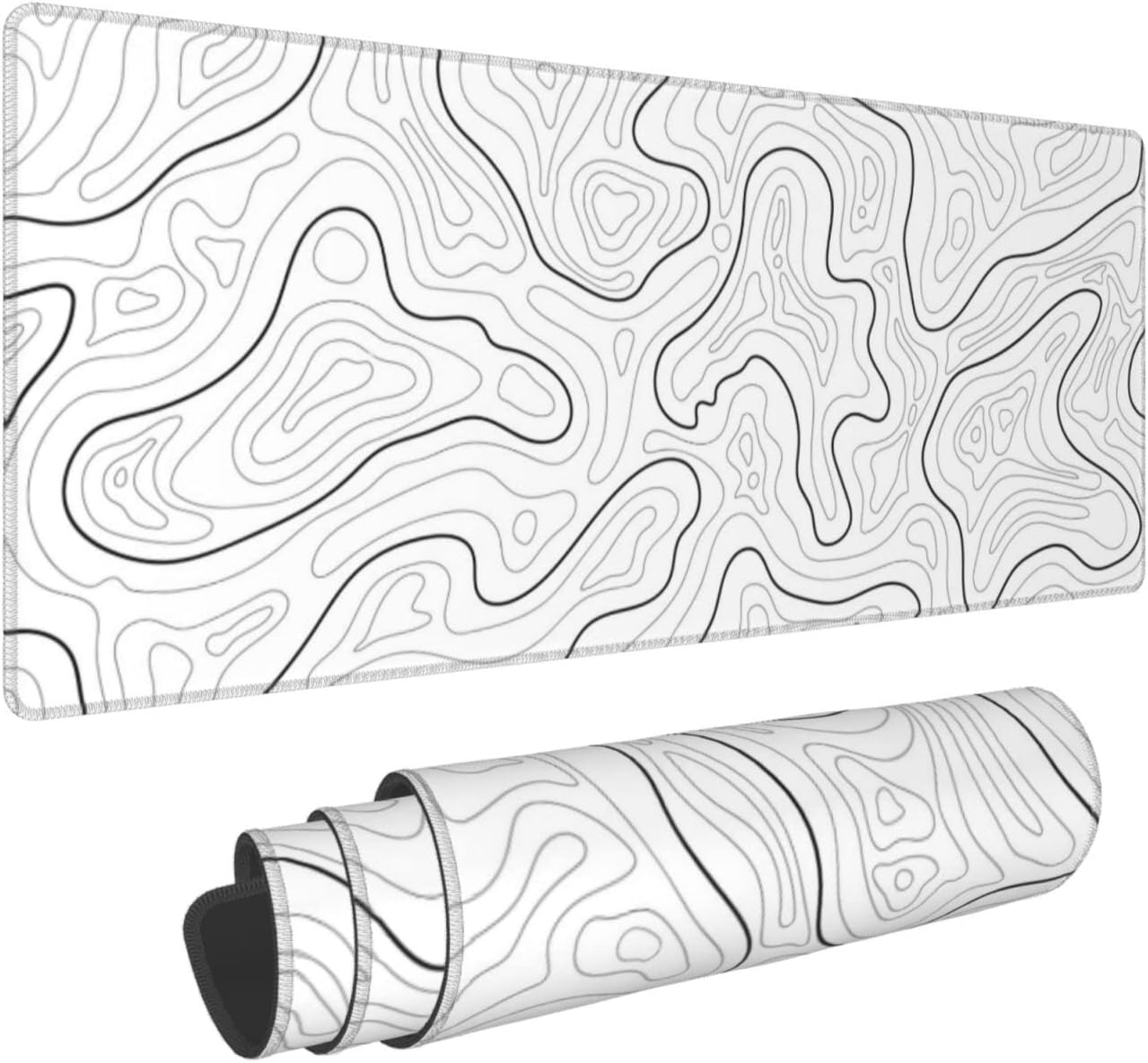 Large Abstract Gaming Mouse Pad - Non-Slip Base, Extra Long Desk Mat 31.5 x 11.8