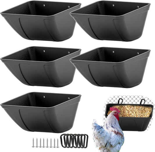 Hanging Chicken Feeder Trough for Poultry and Livestock Needs