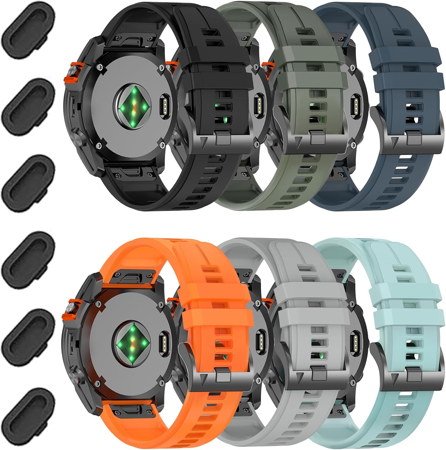 22mm Quickfit Silicone Watch Band for Fenix 8 and More
