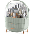 CANITORON Makeup Organizer with 2 Drawers and Clear Lid - Sage Green
