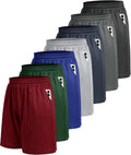 5 Pack Athletic Gym Mens Shorts for Men - Black Quick Dry Workout