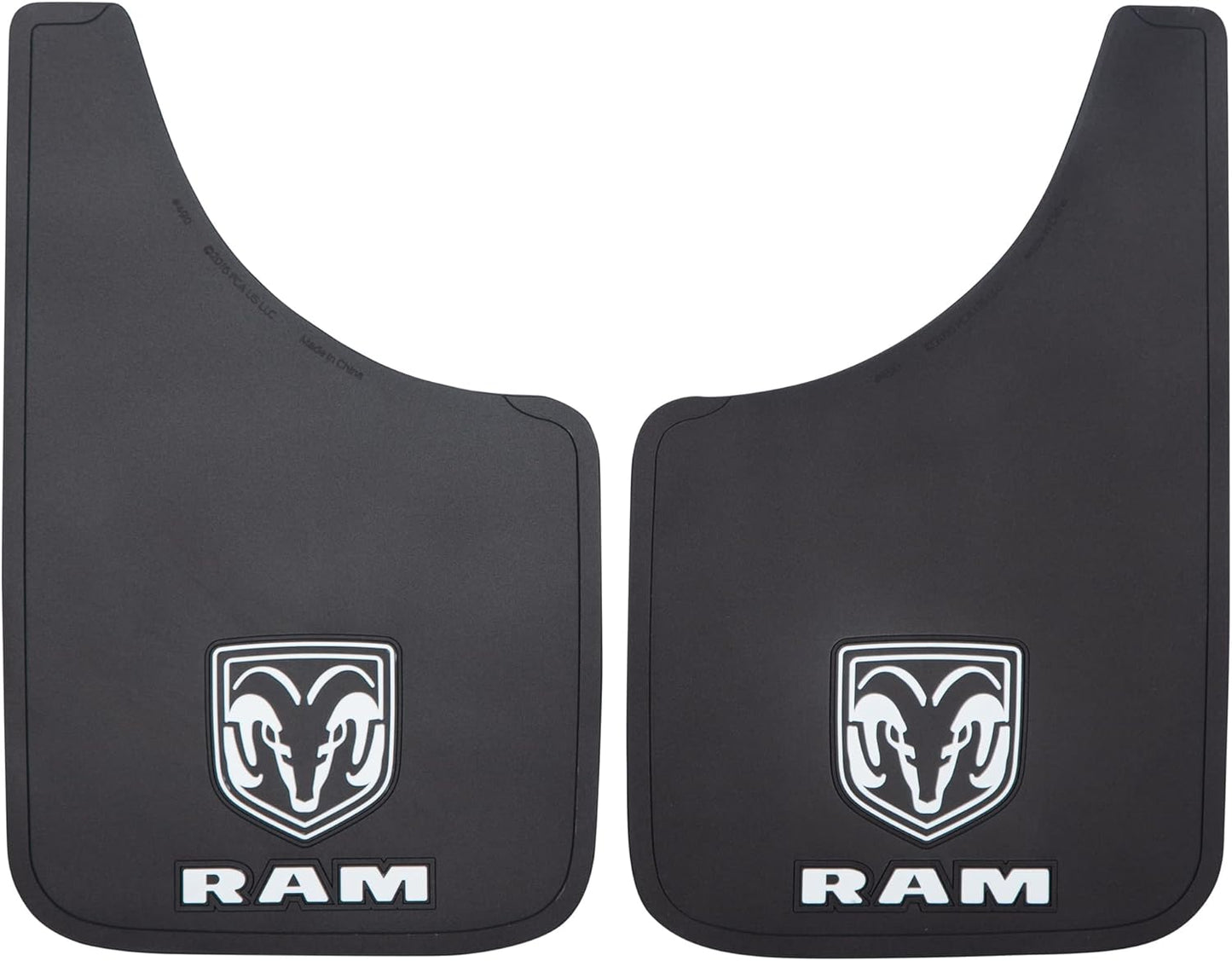 Plasticolor RAM White Logo Easy Fit Mud Guard Set for Durability