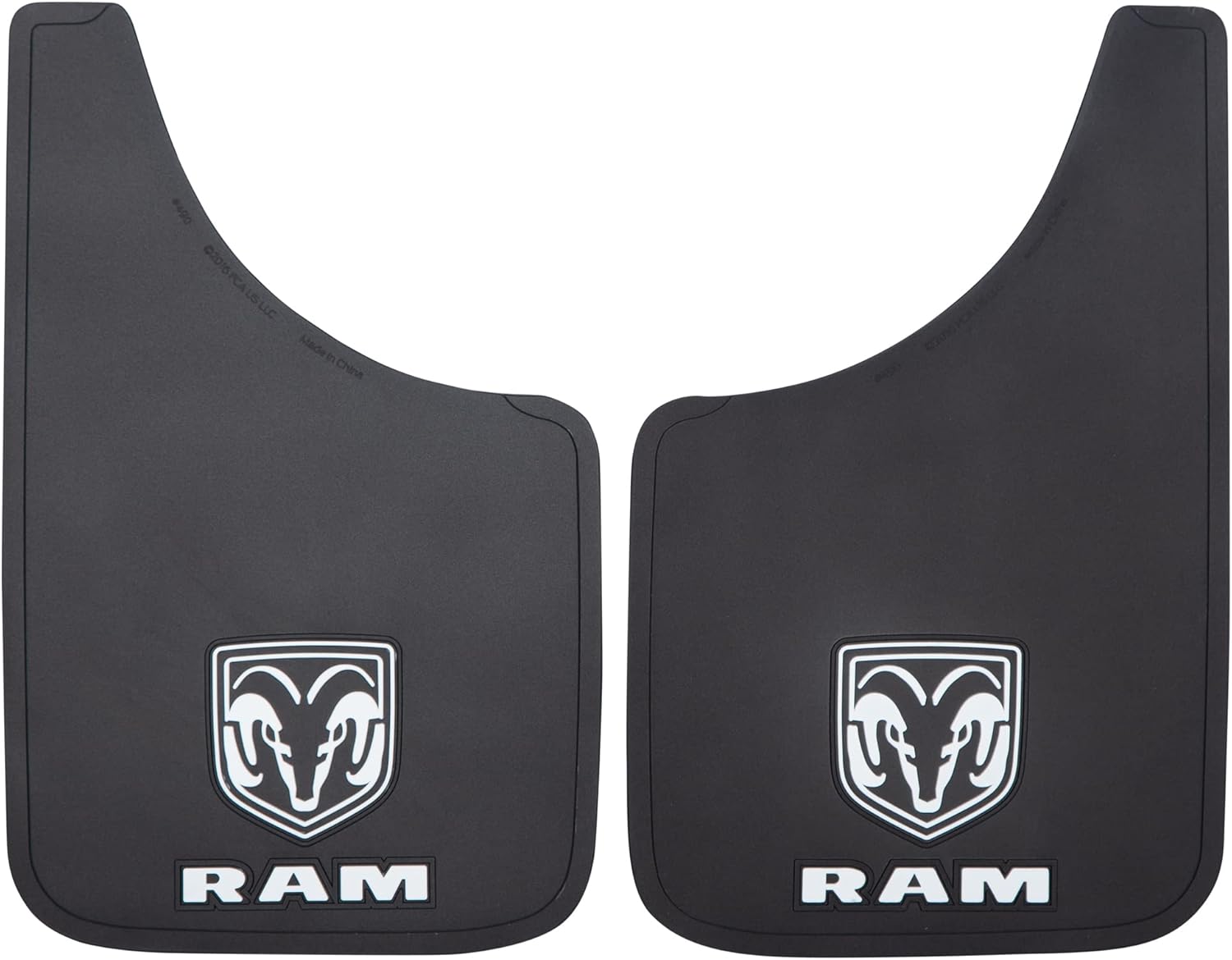 Plasticolor RAM White Logo Easy Fit Mud Guard Set for Durability