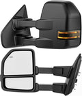Smoked Power Heated Tow Mirrors Compatible with 2004-2014 Ford F150