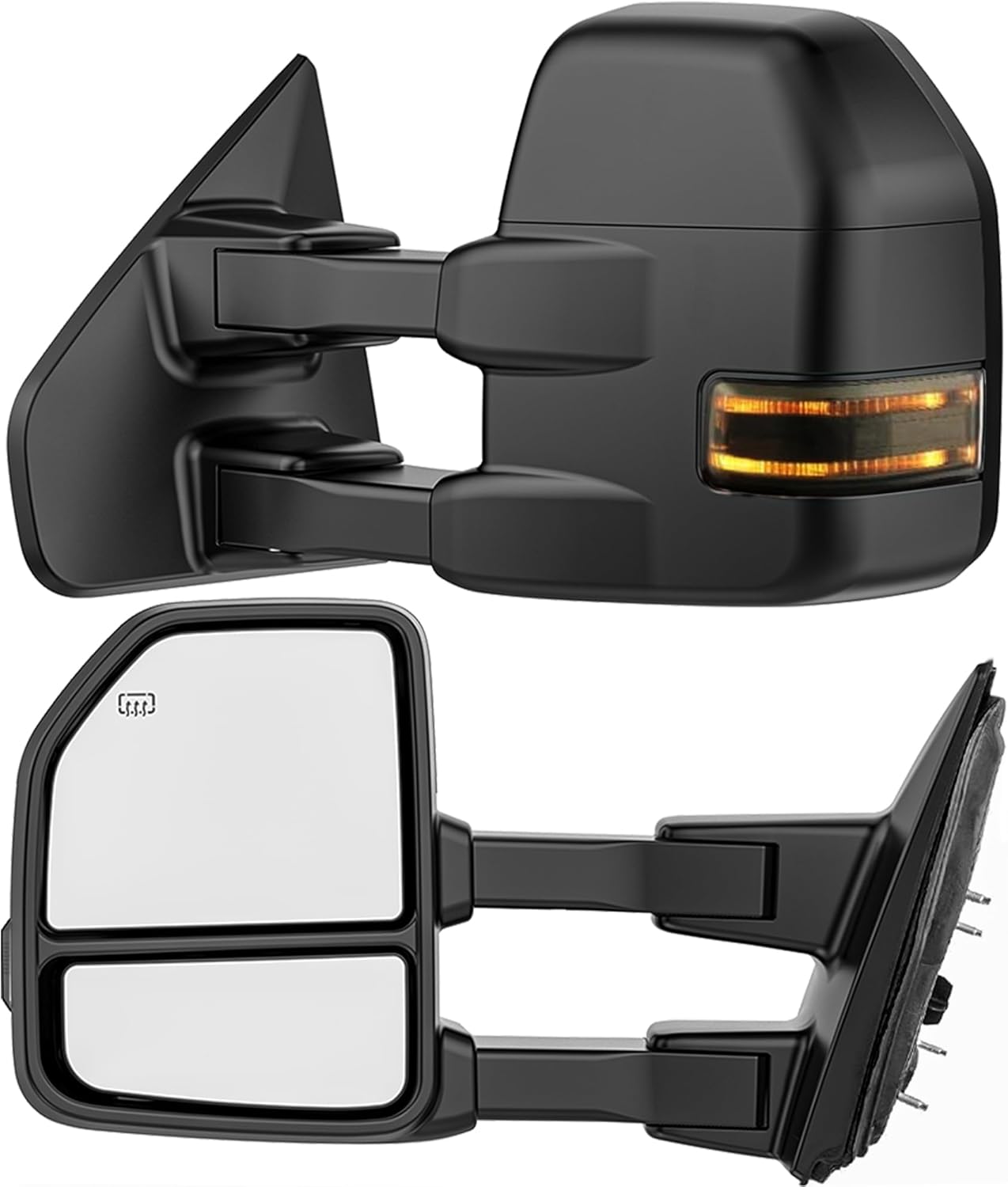 Smoked Power Heated Tow Mirrors for 2004-2014 Ford F150 Pickup