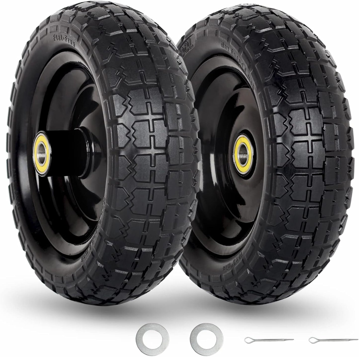10 Flat-Free Solid Tire and Wheel Replacement for Hand Trucks