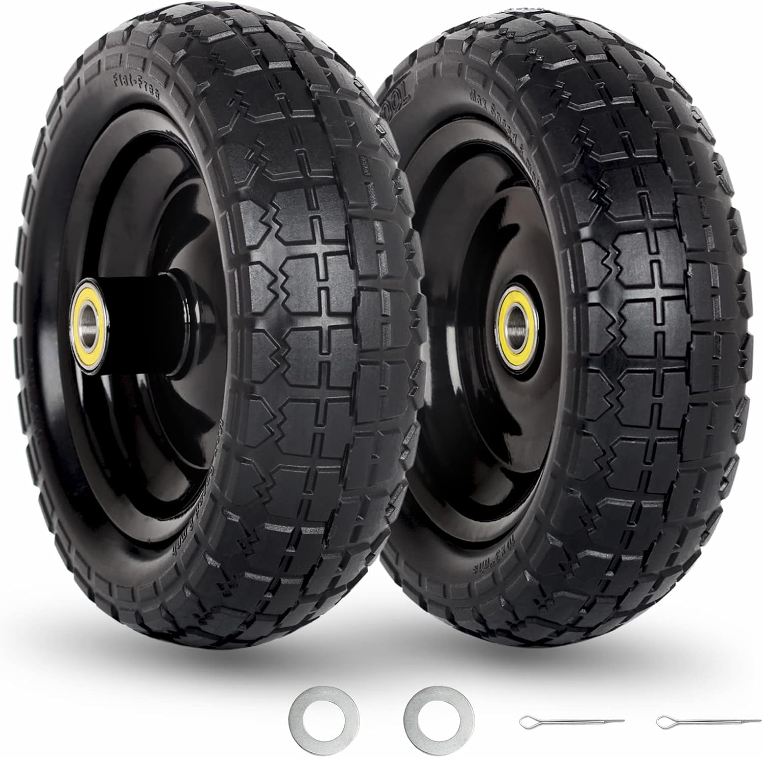 10 Flat-Free Solid Tire and Wheel Replacement for Hand Trucks