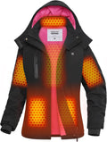 VERGOO Graphene Heated Waterproof Jacket for Women - Long Battery Life