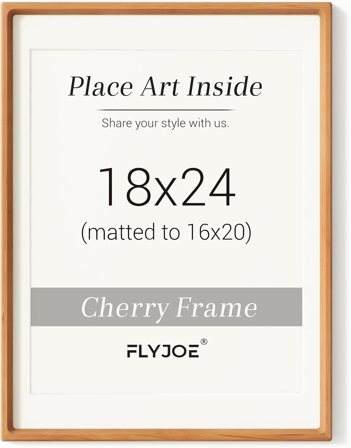 18x24 Poster Frame in USA-Sourced Natural Cherry Wood Finish