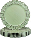 Elegant Set of 6 Green Charger Plates