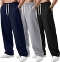 Big and Tall Men's Sweatpants 3-Pack - Open Bottom Athletic Pants