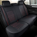 Black-Red Rear Car Seat Cover - Waterproof Leather Rear Seat