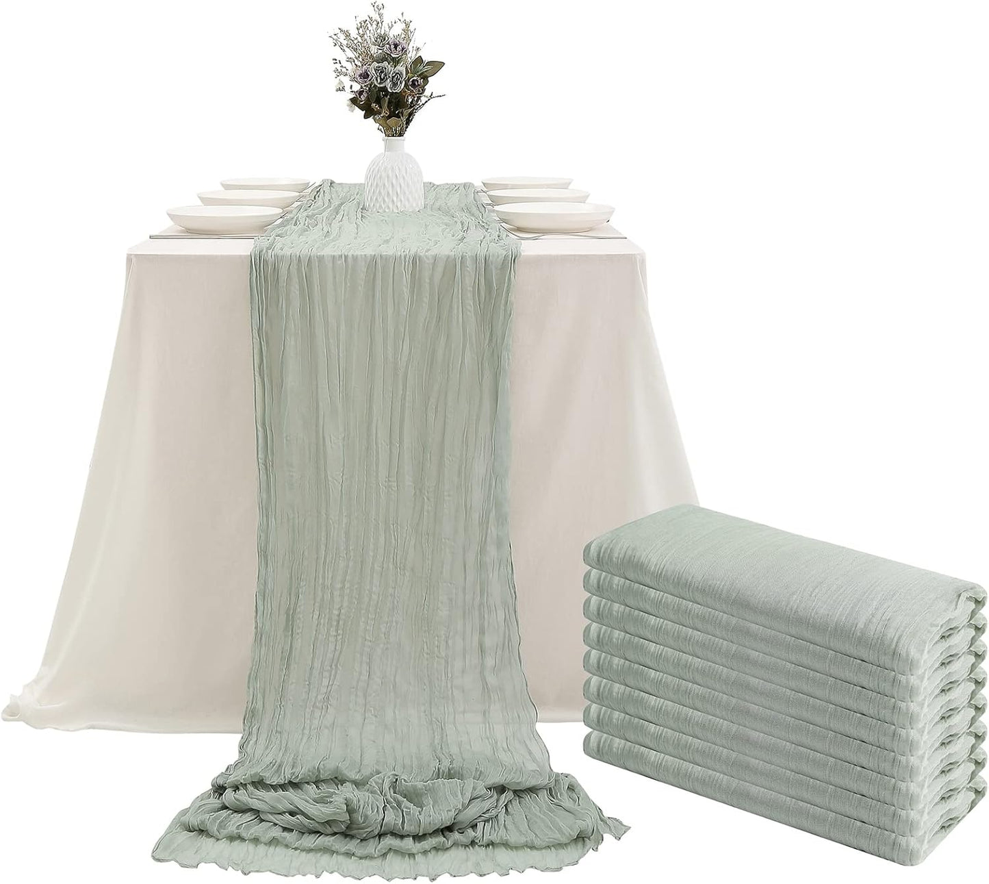 DOLOPL 8PCS St. Patricks Day Table Runner for Rustic Decor