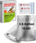 20 Mylar Bags 2.5 Gallon Extra Thick 15 Mil - Long-Term Food Storage