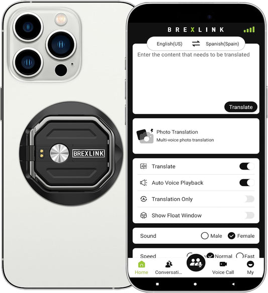 BrexLink 3-in-1 Translator Recorder: AI Transcribe & Translate