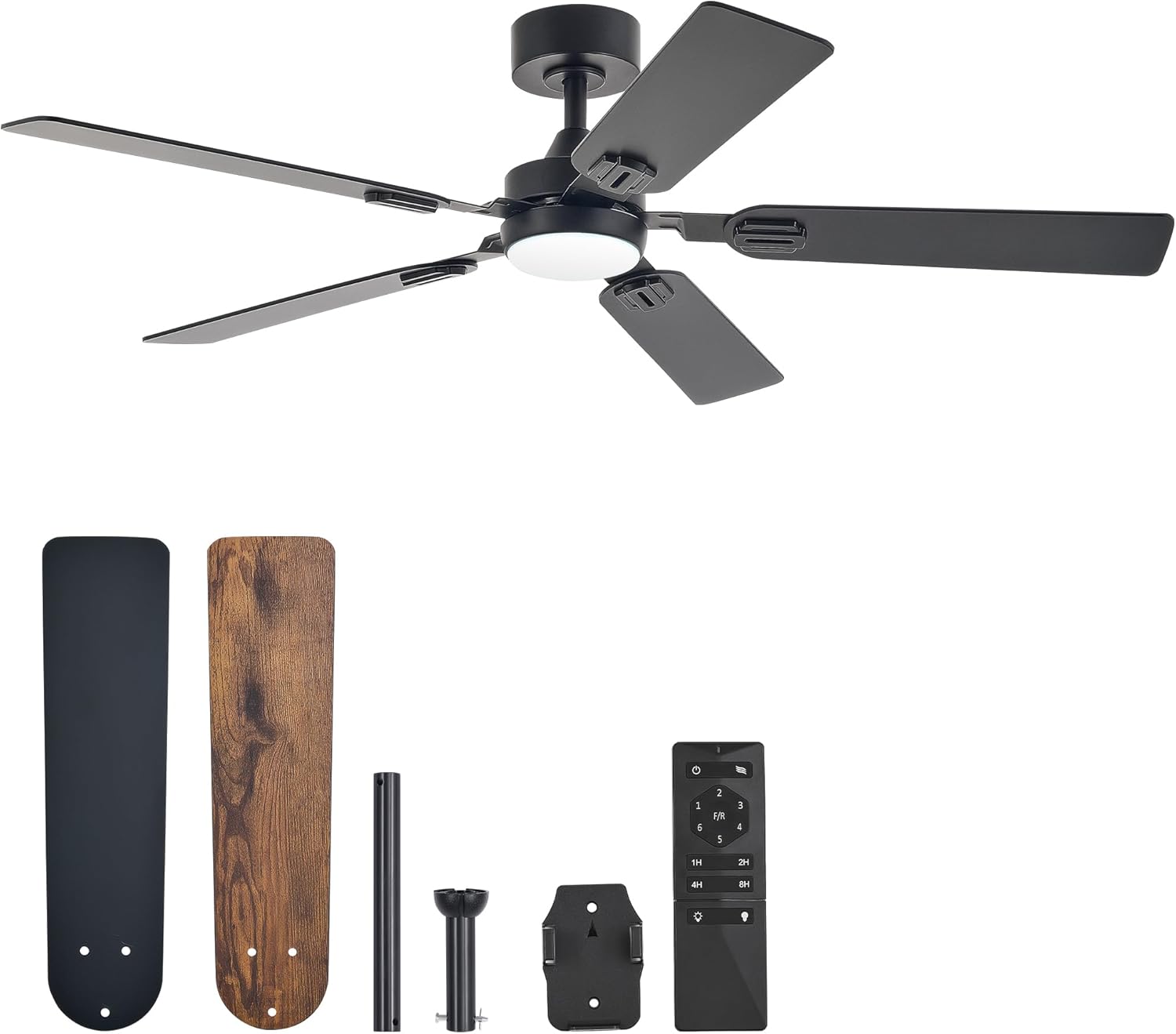 VONLUCE 52 Inch Ceiling Fan with Lights and Remote Control