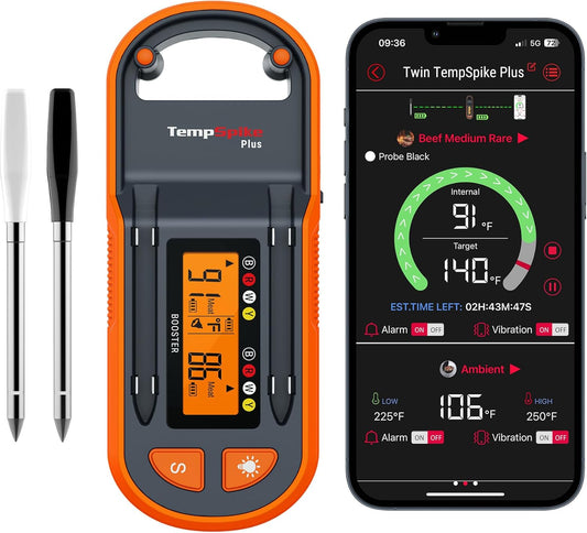 ThermoPro TempSpike: 2 Probes, 600ft Range, LCD Booster