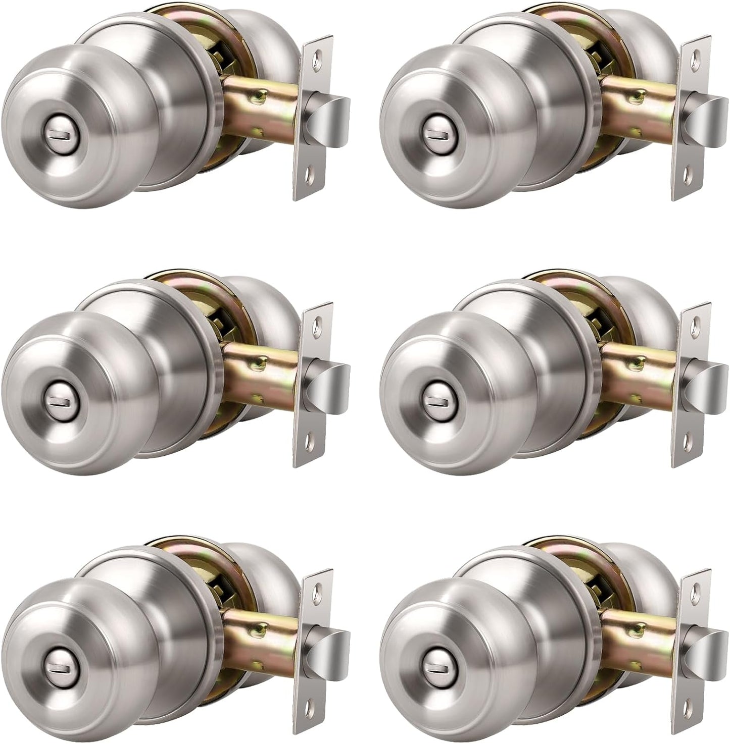 KNOBWELL Privacy Door Knob with Lock for Bedroom and Bathroom