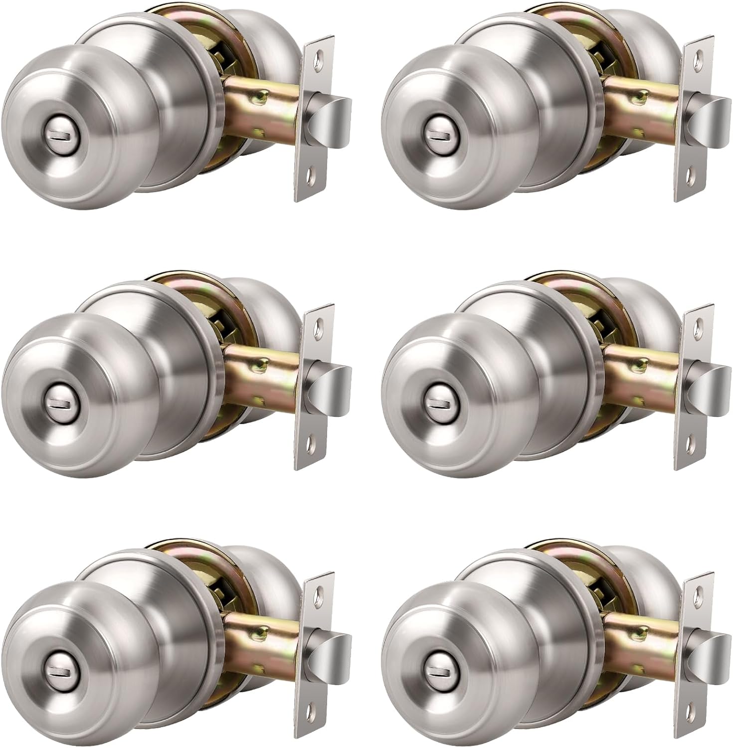 KNOBWELL Privacy Door Knob with Lock for Bedroom and Bathroom