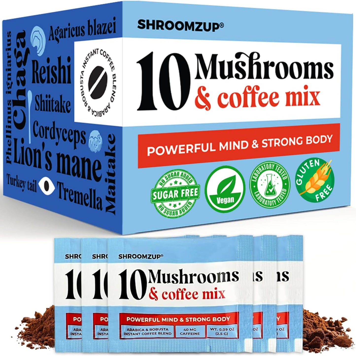 10 Mushroom Nootropic Coffee - Energy Boost - Vegan