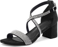 mysoft Women's 2.25 in Low Chunky Heels Dress Pump - Comfortable Strap