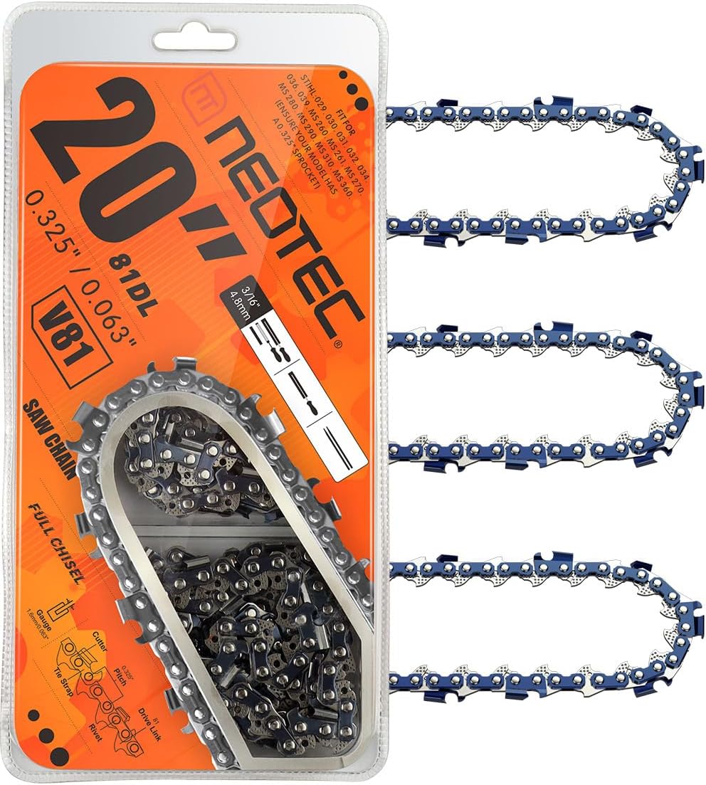 NEO-TEC 20 Inch Chainsaw Chain with 81 Drive Links for MS Series