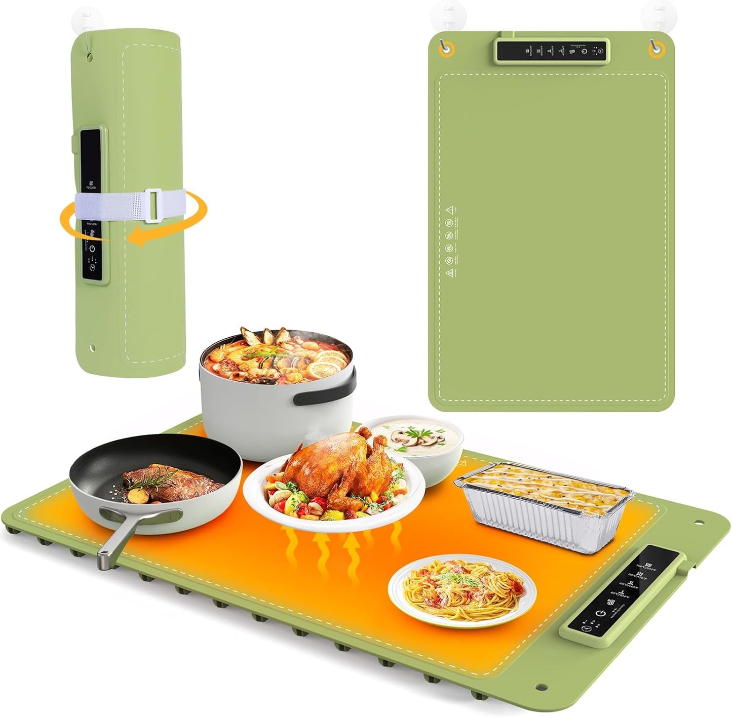 Portable Electric Food Warming Tray for Gatherings and Events